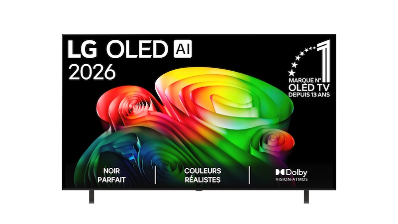 Vue avant de 83 pouces (210 cm) | LG OLED AI B6 | 4K Smart TV | 2026 LG OLED83B65LA